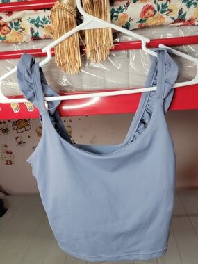Blogilates Light Blue Women's Sports Bra Tank Top Size XSmall